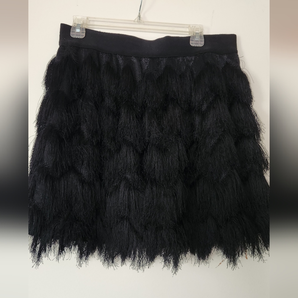 Banana Republic Black Fringe Skirt